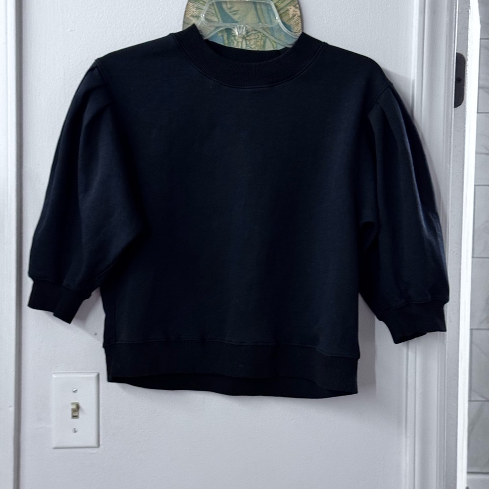 Addison Bay Black Ribbed Sweatshirt